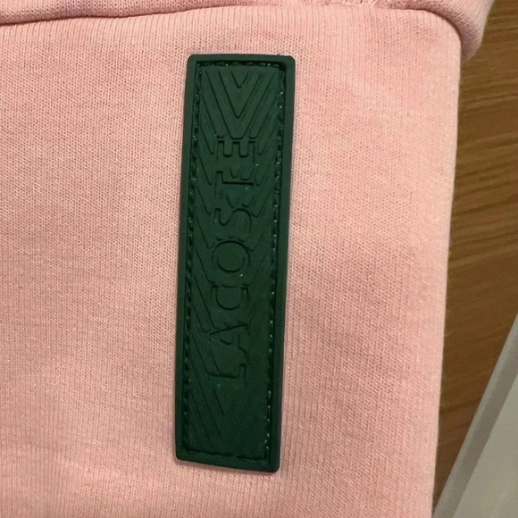 LACOSTE | Ankle-Crop Double-Fleece Joggers | Pink | Size 4 | NWT - Picture 3 of 9